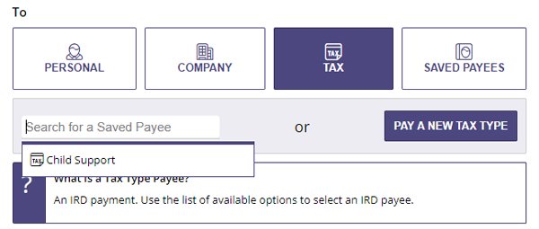 Tax payee TSB website