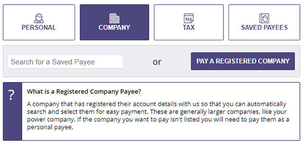 Pay company TSB website